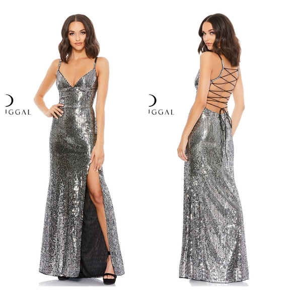 Mac Duggal 93576 Spaghetti Strap Prom Long Dress size 4